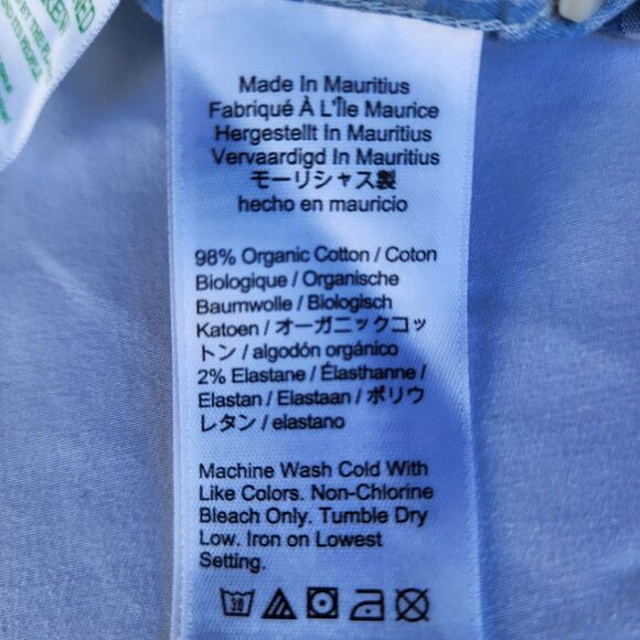 Mens J Crew Blue Button Down Slim Fit Shirt Medium - Picture 7 of 7